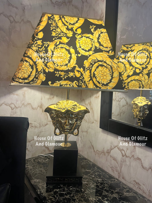 Medusa Black & Gold Table Lamp