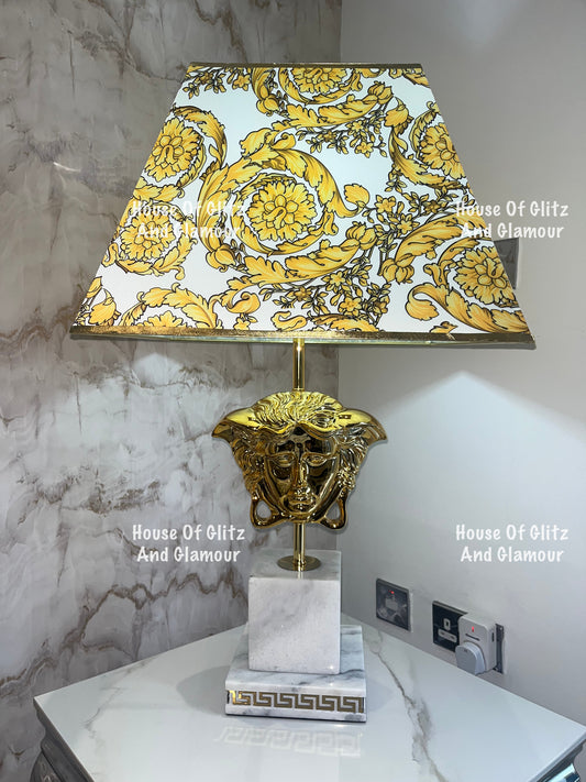 Medusa White & Gold Table Lamp