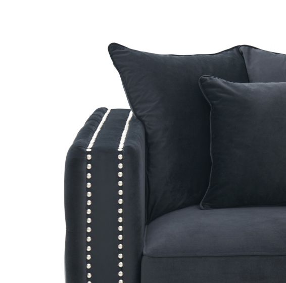 Mayfair Velvet Tufted Chair - Black