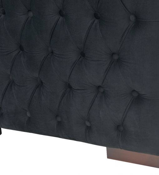 Mayfair Velvet Tufted Chair - Black