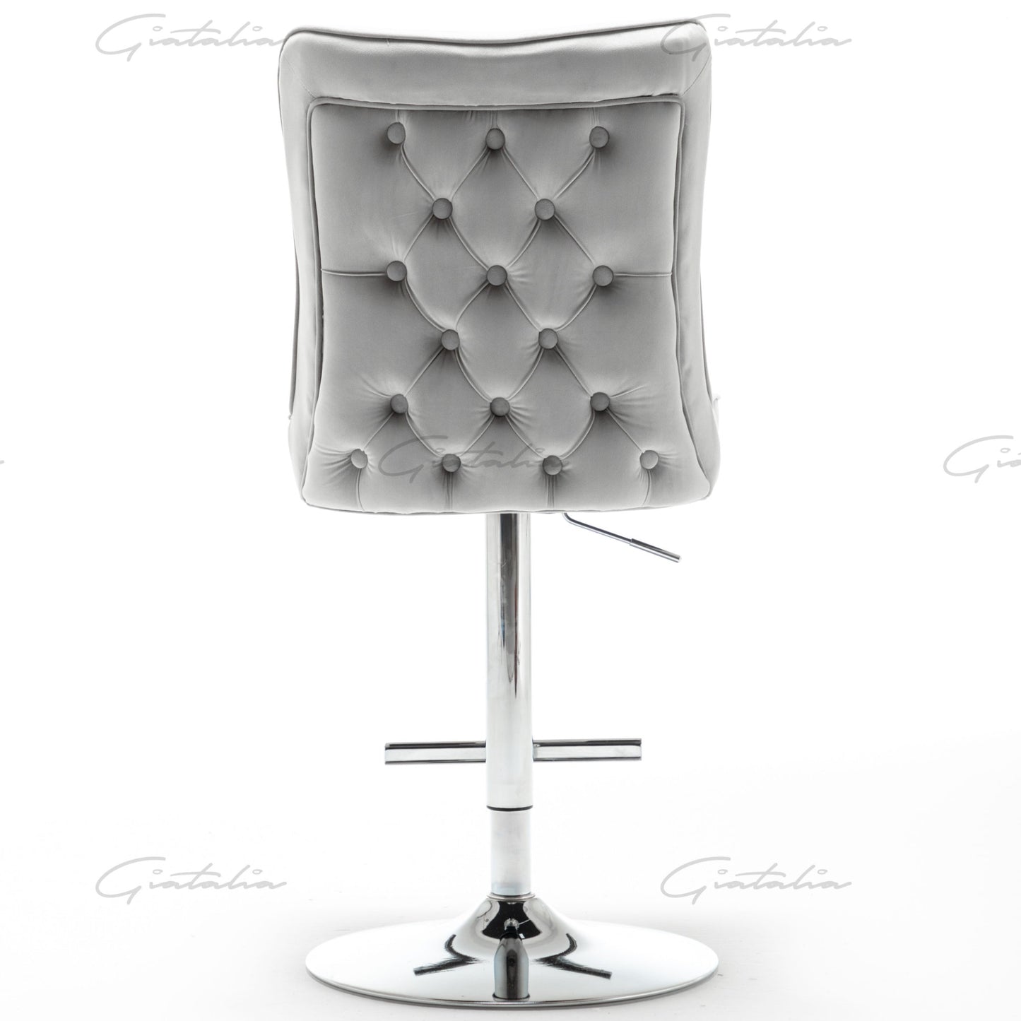 Coco Light Grey Tufted Bar Stools