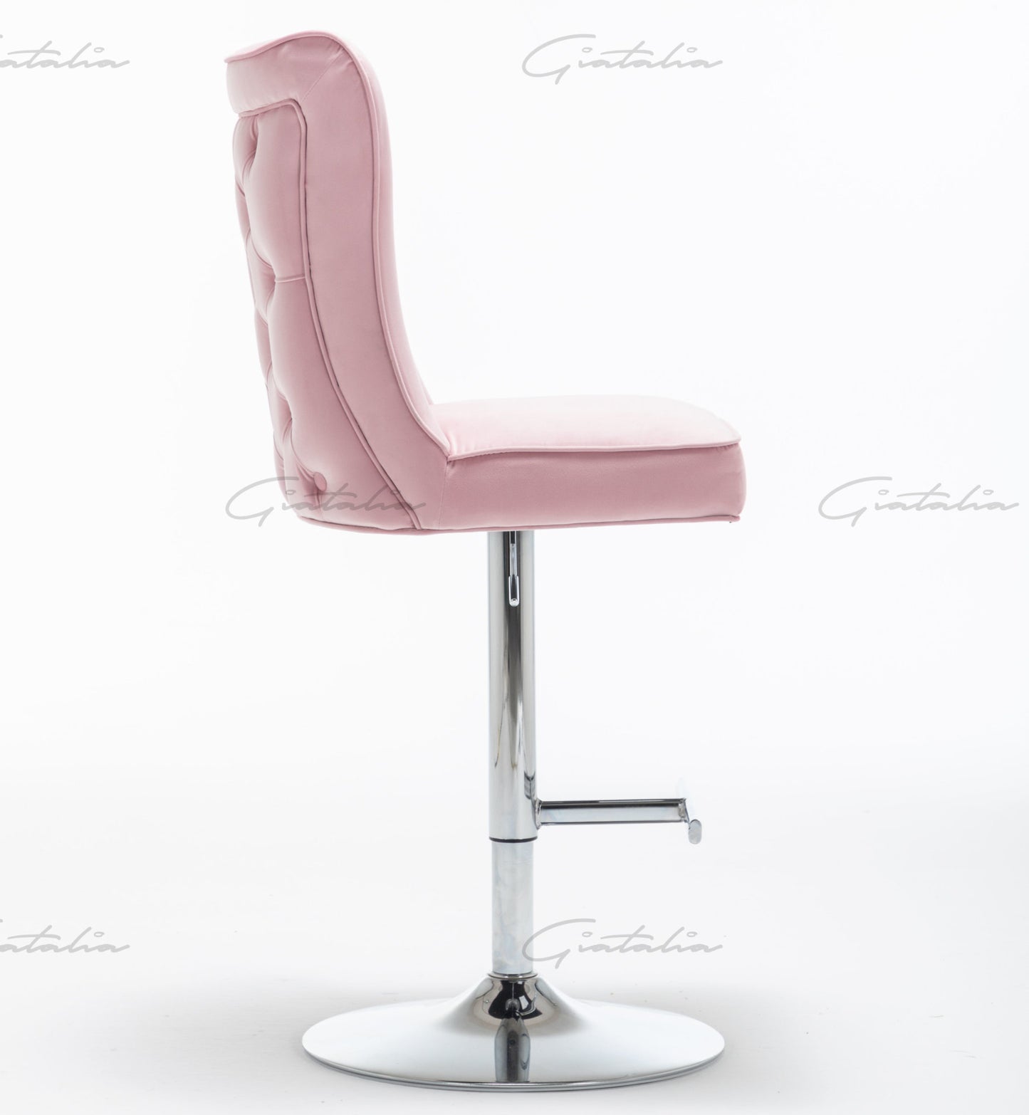 Coco Pink Tufted Bar Stools