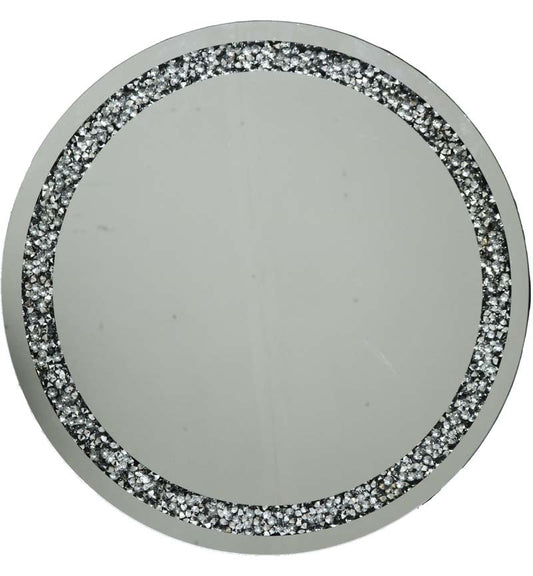 Round Silver Mirror