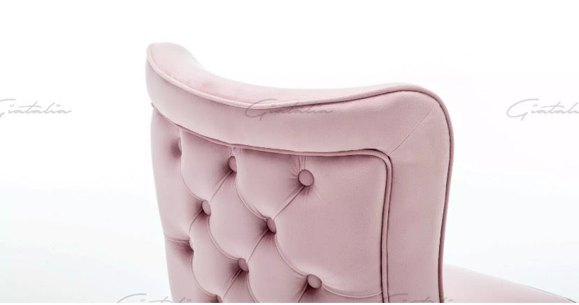 Coco X Leg Tufted Pink Dining Chairs