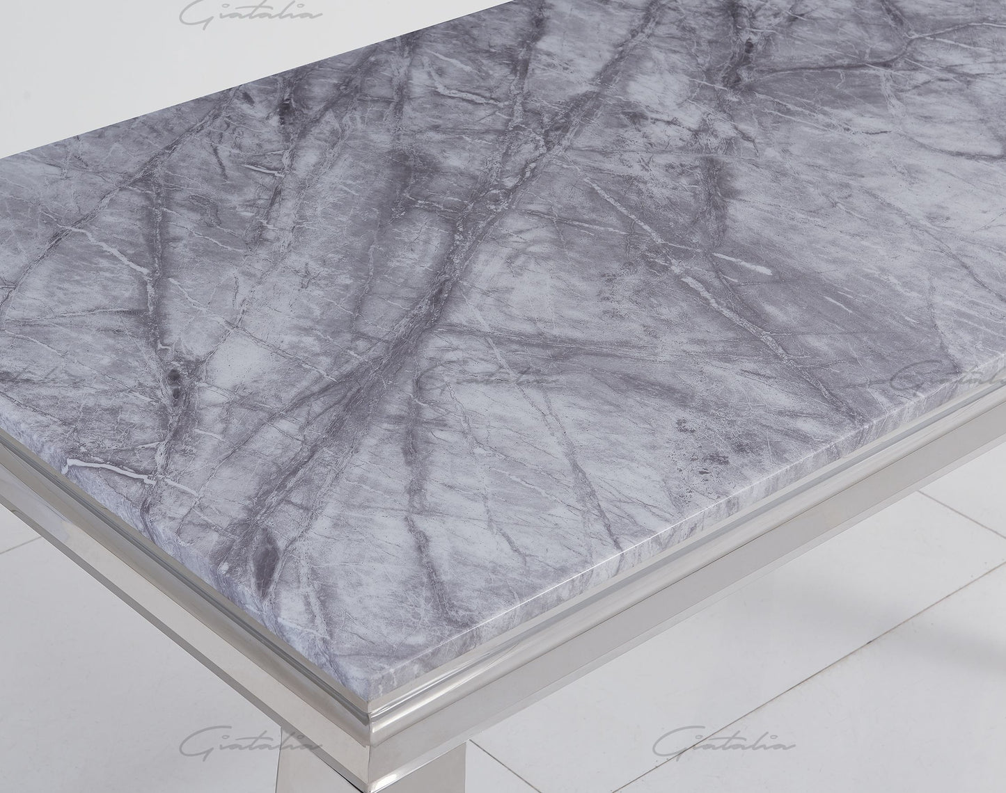 Louis GREY Marble Dining Table 140cm x 80cm