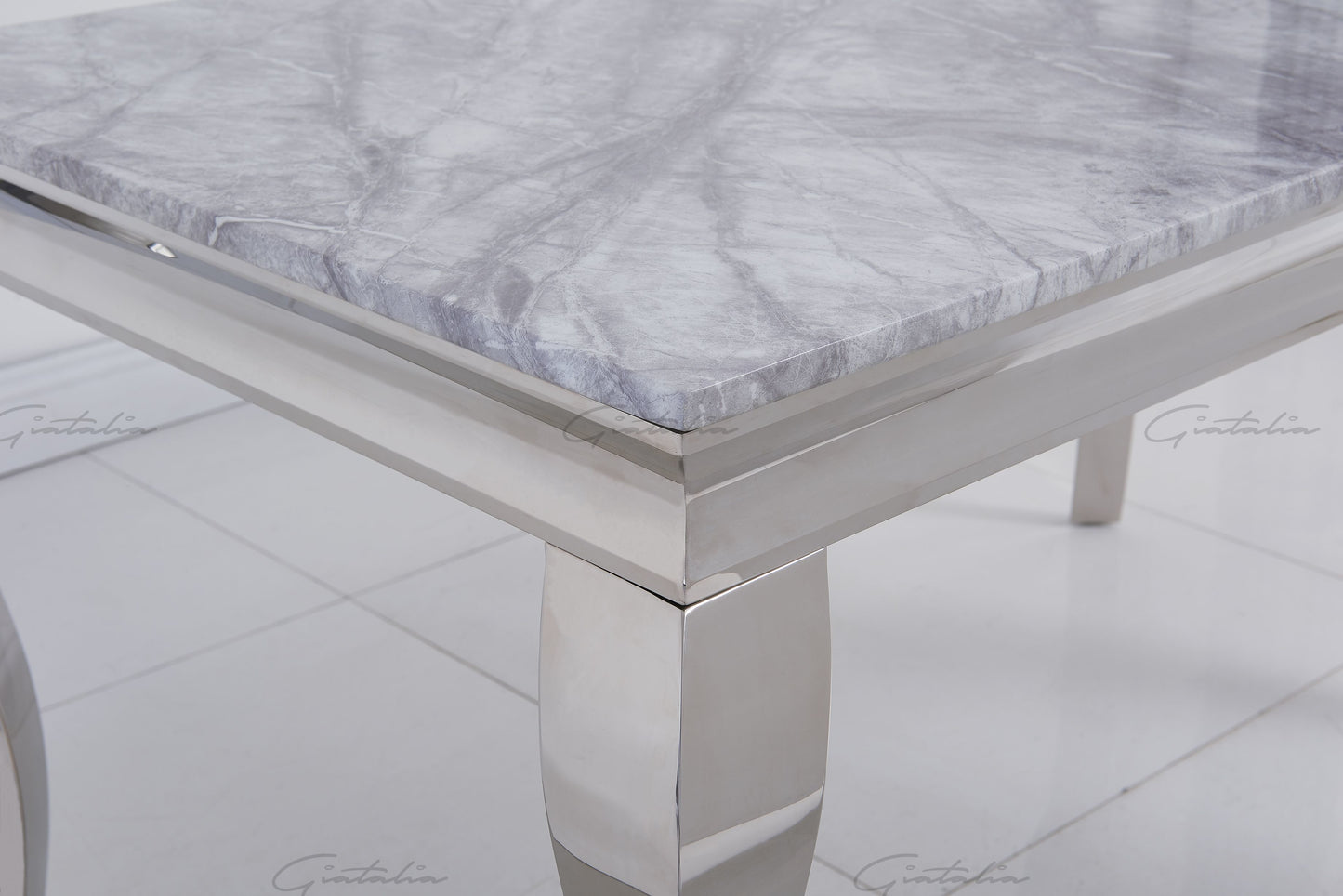 Louis GREY Marble Dining Table 140cm x 80cm