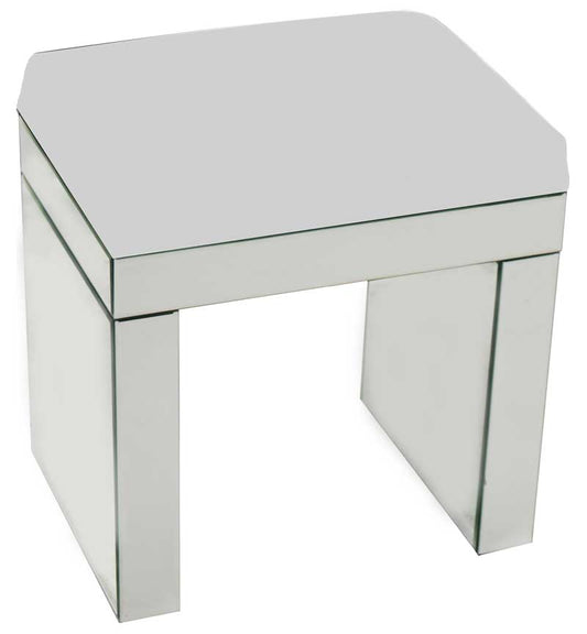 Silver Stool with Cushion Seat