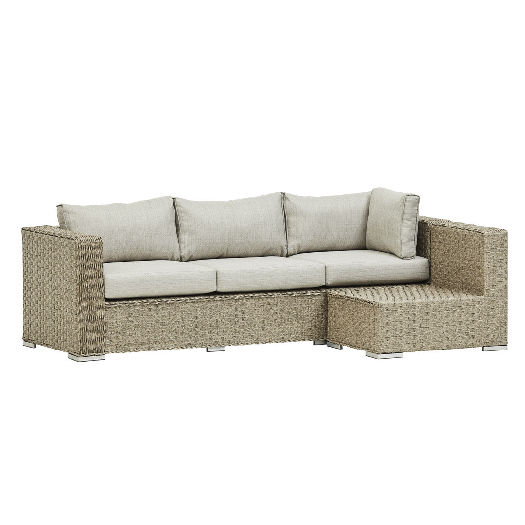 SAINT LUCIA CORNER SOFA SET (NATURAL)