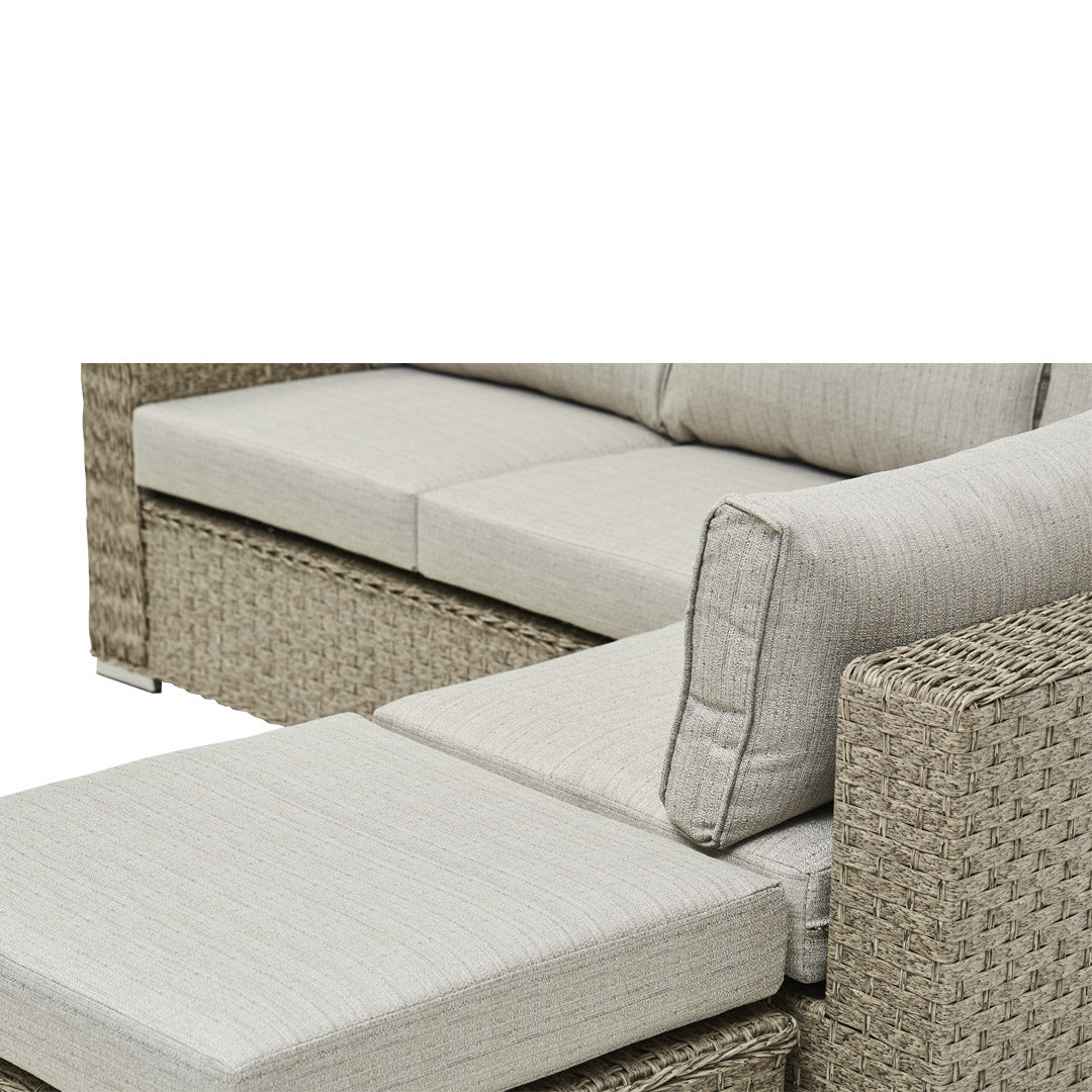 SAINT LUCIA CORNER SOFA SET (NATURAL)