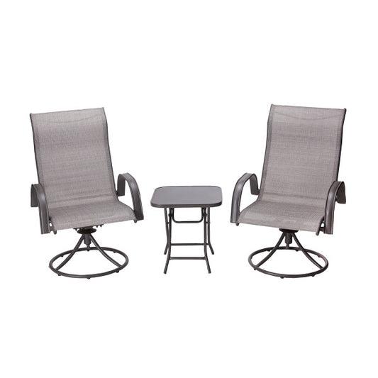 3 Piece Patio Swivel Motion Set