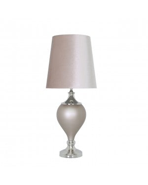 Medium Champagne Bauble Lamp With Velvet Shade