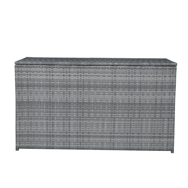 Wicker 154 Gallon Patio Storage Chest, Grey