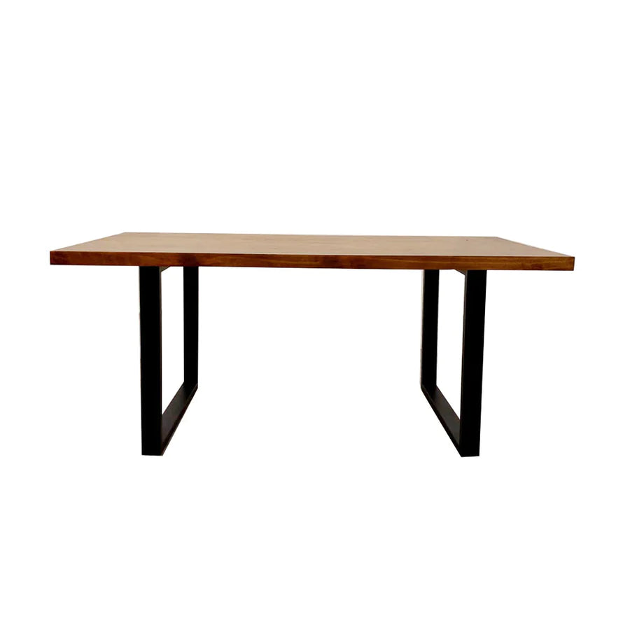 Halo 1.8 Dining Table Solid Dark Pine wood with Matt Black Metal Legs Regular price