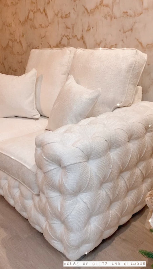 Love Sofa 3 Seater, 2 Seater & Arm Chair - Ivory