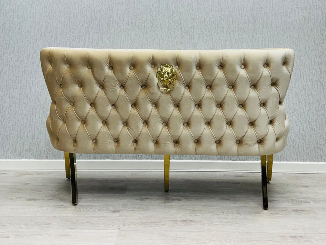 Giselle Cream & Gold Luxury Bench