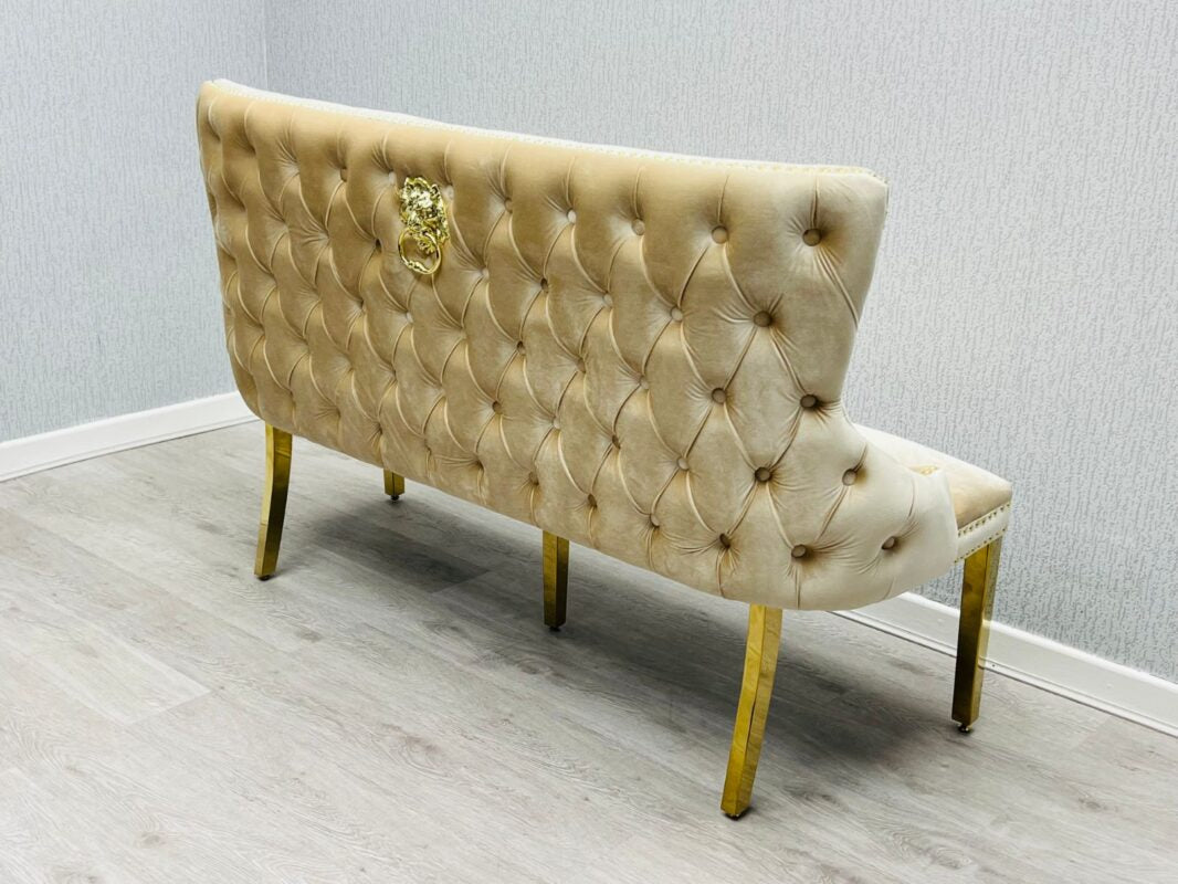 Giselle Cream & Gold Luxury Bench