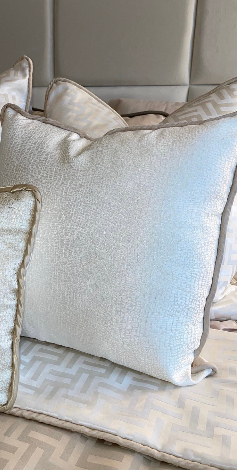 Rome Cushion in Ivory