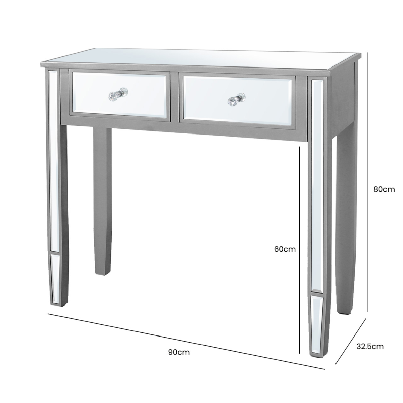 Apollo Vista Silver Trim Console Table