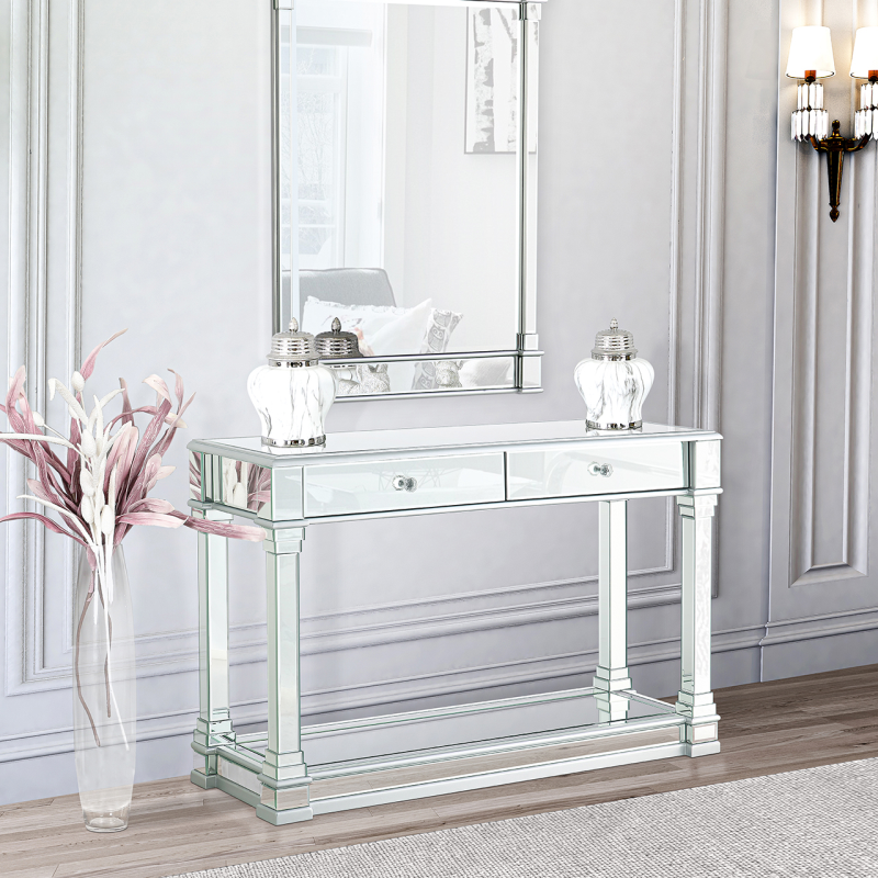 Venus Silver Mirror Console Table