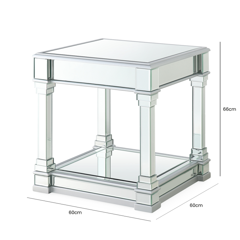 Venus Silver Mirror End Table