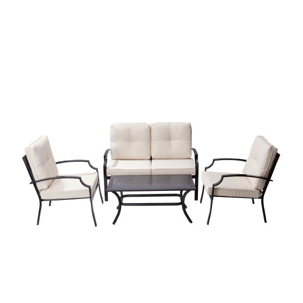 4 Piece Patio Conversation Sofa Set